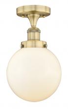 Innovations Lighting 616-1F-BB-G201-8 - Beacon - 1 Light - 8 inch - Brushed Brass - Semi-Flush Mount