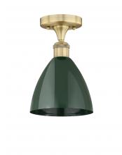 Innovations Lighting 616-1F-BB-MBD-75-GR - Plymouth - 1 Light - 8 inch - Brushed Brass - Semi-Flush Mount