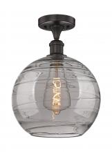 Innovations Lighting 616-1F-OB-G1213-12SM - Athens Deco Swirl - 1 Light - 12 inch - Oil Rubbed Bronze - Semi-Flush Mount