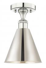 Innovations Lighting 616-1F-PN-MBC-8-PN - Berkshire - 1 Light - 8 inch - Polished Nickel - Semi-Flush Mount