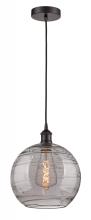 Innovations Lighting 616-1P-OB-G1213-12SM - Athens Deco Swirl - 1 Light - 12 inch - Oil Rubbed Bronze - Cord hung - Mini Pendant