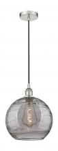 Innovations Lighting 616-1P-PN-G1213-12SM - Athens Deco Swirl - 1 Light - 12 inch - Polished Nickel - Cord hung - Mini Pendant