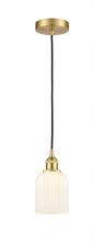 Innovations Lighting 616-1P-SG-G559-5GWH - Bridal Veil - 1 Light - 5 inch - Satin Gold - Cord hung - Mini Pendant