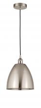 Innovations Lighting 616-1P-SN-MBD-9-SN - Bristol - 1 Light - 9 inch - Brushed Satin Nickel - Cord hung - Mini Pendant