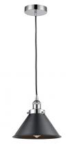 Innovations Lighting 616-1PH-PC-M10-BK - Briarcliff - 1 Light - 10 inch - Polished Chrome - Cord hung - Mini Pendant