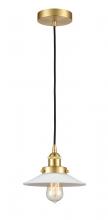 Innovations Lighting 616-1PH-SG-G1 - Halophane - 1 Light - 9 inch - Satin Gold - Cord hung - Mini Pendant