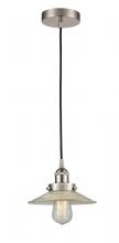 Innovations Lighting 616-1PH-SN-G2 - Halophane - 1 Light - 9 inch - Brushed Satin Nickel - Cord hung - Mini Pendant