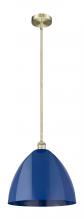 Innovations Lighting 616-1S-AB-MBD-16-BL - Plymouth - 1 Light - 16 inch - Antique Brass - Cord hung - Mini Pendant