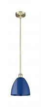 Innovations Lighting 616-1S-AB-MBD-9-BL - Plymouth - 1 Light - 9 inch - Antique Brass - Cord hung - Mini Pendant