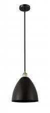 Innovations Lighting 616-1S-BAB-MBD-12-BK - Bristol - 1 Light - 12 inch - Black Antique Brass - Cord hung - Mini Pendant