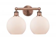 Innovations Lighting 616-2W-AC-G121-8 - Athens - 2 Light - 17 inch - Antique Copper - Bath Vanity Light