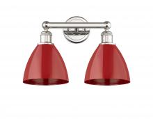 Innovations Lighting 616-2W-PN-MBD-75-RD - Plymouth - 2 Light - 17 inch - Polished Nickel - Bath Vanity Light