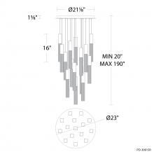 Modern Forms US Online PD-30815R-BK - Cinema Multilight Pendant Light