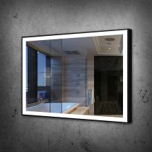 Paris Mirrors CHICX48353000-BLK - Chic Black Framed Rectangle Mirror (Frontlit)