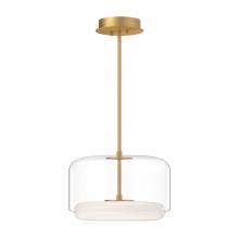 Kuzco Lighting Inc PD70615-CL/BG-UNV - Enkel 15-in Clear/Brushed Gold LED Pendant