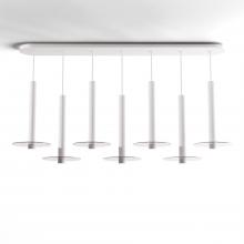 Koncept Inc CMP-L7-S-16-MWT+GCLR9 - Combi Pendant 16" Linear 7 Combo Matte White with Matte White Canopy