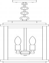 Arroyo Craftsman BOH-8FL-RC - 8" Bournemouth Pendant