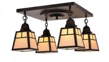 Arroyo Craftsman ACM-4TM-RB - a-line shade 4 light ceiling mount with t-bar overlay