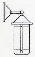 Arroyo Craftsman BB-7LWCS-P - 7" berkeley long body wall mount - wet rated