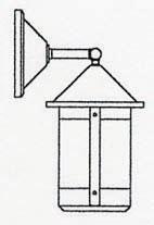 Arroyo Craftsman BB-8WCS-VP - 8" berkeley wall mount - wet rated