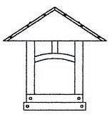 Arroyo Craftsman EC-16EOF-BZ - 16" evergreen column mount without overlay (empty)