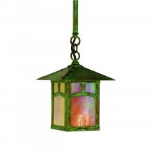 Arroyo Craftsman ESH-7AM-RB - 7" evergreen stem hung pendant with classic arch overlay