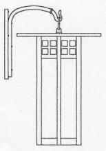 Arroyo Craftsman GB-18LCS-VP - 18" glasgow long body wall mount