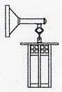 Arroyo Craftsman GB-6LSACS-P - 6" glasgow long body wall mount with straight arm