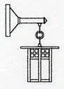 Arroyo Craftsman GB-6SAGWC-RB - 6" glasgow wall mount with straight arm