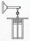 Arroyo Craftsman GB-9SAGWC-P - 9" glasgow wall mount with straight arm