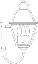 Arroyo Craftsman INB-8GRCS-P - 8" inverness wall mount with glass roof