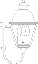 Arroyo Craftsman INB-8MRCS-VP - 8" inverness wall mount with metal roof