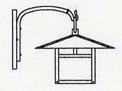 Arroyo Craftsman MB-12TM-BZ - 12" monterey wall mount with t-bar overlay