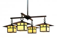 Arroyo Craftsman MCH-12/4CLWO-RC - 12" monterey 4 light chandelier with cloud lift overlay