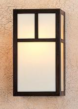 Arroyo Craftsman MS-12TGW-BZ - 12" mission sconce with t-bar overlay