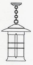 Arroyo Craftsman NH-14LTN-BK - 14" newport long body pendant