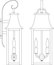 Arroyo Craftsman ORB-8RM-RB - 8" orpington wall mount