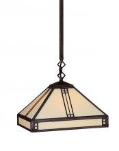 Arroyo Craftsman PSH-12GW-MB - 12" prairie stem hung pendant