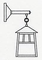 Arroyo Craftsman RB-8AM-P - 8" raymond wall mount