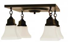 Arroyo Craftsman RCM-4-RC - ruskin 4 light ceiling mount