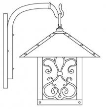 Arroyo Craftsman TRB-12ASCS-S - 12" timber ridge wall bracket with ashbury  filigree