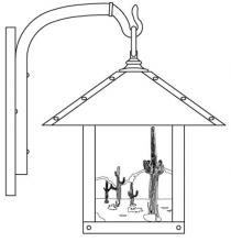 Arroyo Craftsman TRB-12CTGW-AC - 12" timber ridge wall bracket with cactus filigree