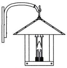 Arroyo Craftsman TRB-16ARM-P - 16" timber ridge wall bracket with arrow filigree