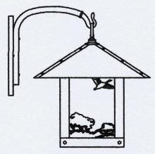 Arroyo Craftsman TRB-16GSGW-VP - 16" timber ridge wall bracket with goose filigree