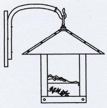 Arroyo Craftsman TRB-16TRAM-RC - 16" timber ridge wall bracket with trout filigree