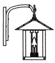 Arroyo Craftsman TRB-9ARM-P - 9" timber ridge wall bracket with arrow filigree