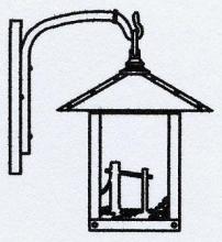 Arroyo Craftsman TRB-9HSOF-BK - 9" timber ridge wall bracket with horse filigree