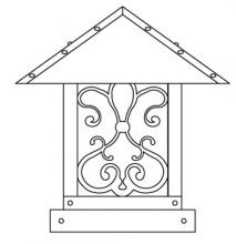 Arroyo Craftsman TRC-12ASCS-MB - 12" timber ridge column mount with ashbury  filigree