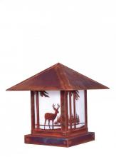 Arroyo Craftsman TRC-12DRCS-BK - 12" timber ridge column mount with deer filigree