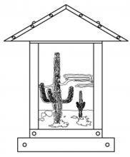 Arroyo Craftsman TRC-9CTGW-BZ - 9" timber ridge column mount with cactus filigree